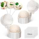 2 Pcs Golf Ball Cake Pop Mold with 100 Pcs Sticks, Golf Balls Mold for Sports Ball Theme Cake Decoration, Candy, Cupcake Decorations, Baking Tools Accessories for Home Baking, Birthday Party