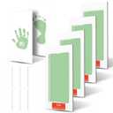 Outus 14 Pcs Paw Print Kit for Dogs No Mess Ink Pad Pet Memorial Newborn Footprint Impression Kit for Pets 4 Inkless Pads with 10 Blank Cards(3 x 5 Inch,Green)