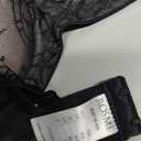 Rosme Women's Balconette Bra with Push Up Effect Plus Size Sexy Lace Demi Half Cup Bra Underwired Low Cut Mesh Bras Grand (36A, Black 2)