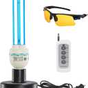 36Watts UV Sanitizer Lamp with Remote Control Powerful UVC Light with E26 Base for Basement/Bedroom/Kitchen/Office/Storehouse/Car, 3-Gear Timer 110V Ozone Free