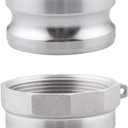 Aluminum Type A Cam Lock Fittings,Cam and Groove Hose Fitting,1.5" Cam Lock Fittings Male Adapter x 1.5" Female NPT 2 Pack