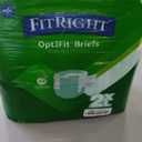 FitRight OptiFit Extra Adult Briefs, Incontinence Diapers with Tabs, Moderate Absorbency, 2XL, 60 to 70", 20 Count