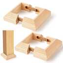 CroBlissful 2 Pcs 3" Deck Post Base Cover Wood Split Post Cover Skirts for Balcony Decks Railing Mailbox Stairs Risers Porches