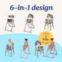 Graco DuoDiner DLX 6-in-1 Convertible High Chair, Infant to Toddler Booster & Youth Stool, Adjustable Height & Recline, Easy Clean Tray Insert, Arlo