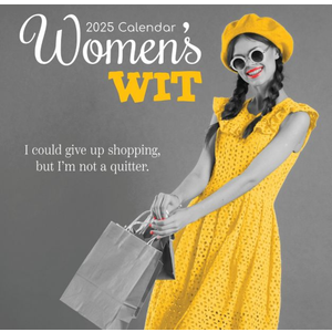 The Gifted Stationery 2025 Square Wall Calendar, Women's Wit, 16-Month Funny Corner Theme with 180 Reminder Stickers (12 x 12 In)