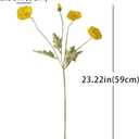 DUYONE Artificial Flowers 6 Stems Poppy Silk Bouquet,for Wedding, Home, Party Decoration,Table Centerpiece Arrangement(Yellow)
