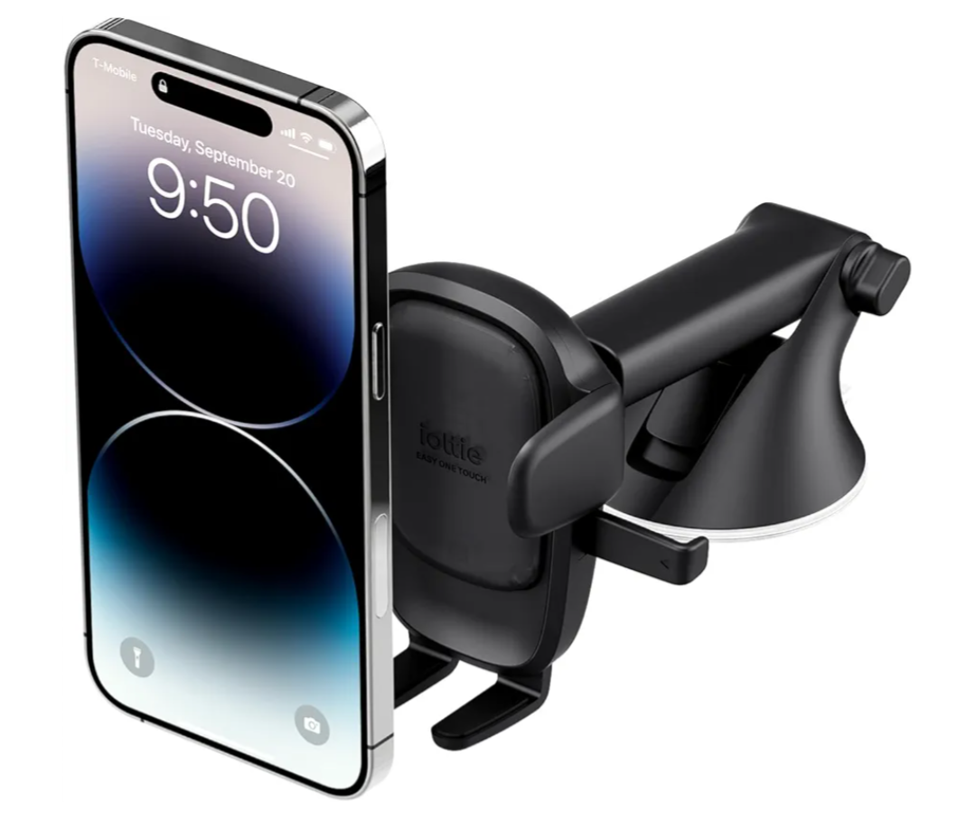 iOttie Easy One Touch Advanced Universal Car Mount Dashboard & Windshield Suction Cup Phone Holder for iPhone, Samsung, Google, All Smartphones