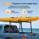 Forwode Non-Drilling Truck Ladder Rack, 800 Lbs Extendable Truck Bed Rack Fits for 46-72 Inches Wide Truck Bed, Adjustable Pickup Truck Bed Ladder Keyak Rack for Most Truck