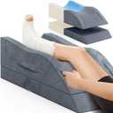 Leg Elevation Pillows, Wedge Pillow for After Surgery, Memory Foam Leg Support Adjustable, Comfort Care for Back Knee Hip Ankles Pain, Knee Pillow for Sleeping Blood Circulation Grey
