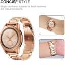 2 x KOREDA for Samsung Galaxy Watch 7 6 5 4 FE 40mm 44mm/Galaxy Watch 5 Pro 45mm/Watch 6 4 Classic 42mm 46mm 43mm 47mm Bands, 20mm Stainless Steel Metal Band (2 Pack Rose Gold)