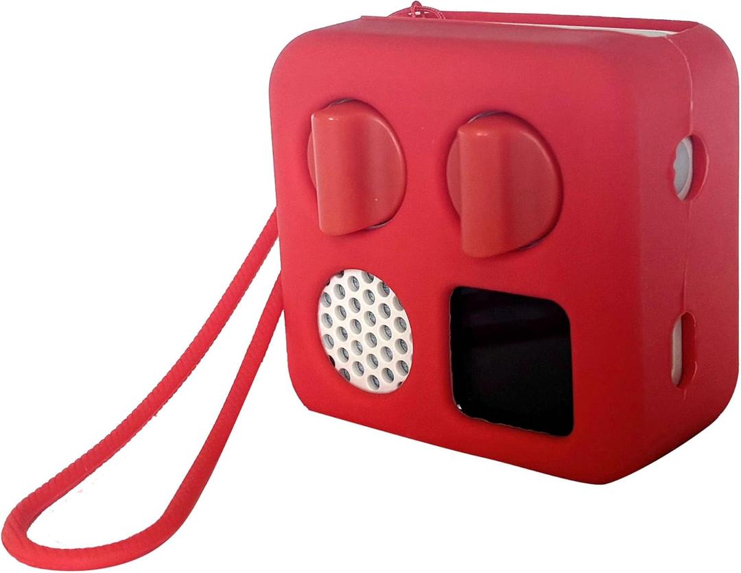 2 x Silicone Cover for Yoto Mini Player, Protective Sleeve Case Compatible with Audio Music Player (Red)