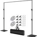Sdfghj 10ftx10ft Pipe and Drape Stand with Adjustable Metal Frame, Background Stand with Carrying Bag for Parties, Weddings, Birthdays