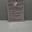 Sauna Rules SIGN Metal Sign for Wall, Fence, or Door - 12"x16"