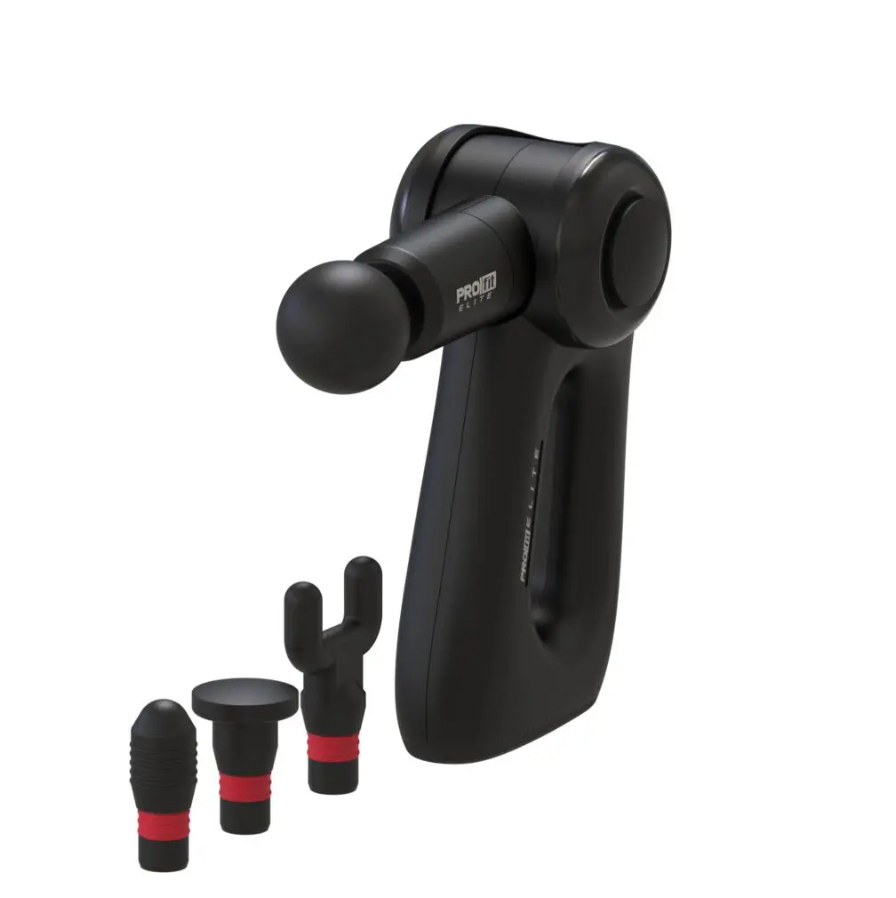 Tzumi ProFit Elite Multi-Angle Percussion Massager w/ 4 Attachment Heads