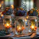 Vintage Glass Vases for Flowers, Set of 6 Clear Vases for Farmhouse Wedding Centerpiece Cylinder Bottle for Reception Table Decoration Home Decor Floral Arrangements