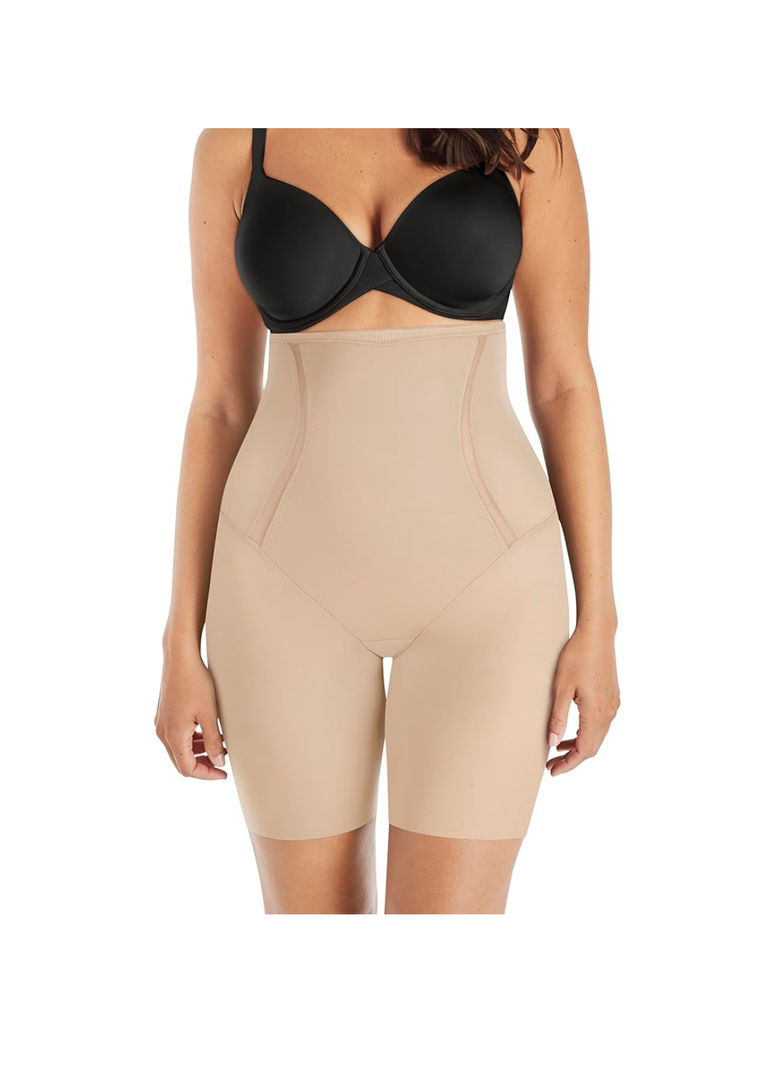 Maidenform Women's Shapewear High-Waist Thigh Slimmer, Tummy Control Thigh Slimmer, Firm Control Shapewear for Women Size S