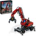 LEGO Technic Material Handler 42144, Mechanical Model Crane Toy, with Manual and Pneumatic Functions, Construction Truck Building Set, Educational Toys