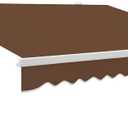 Outsunny 13' x 8' Retractable Awning, Patio Awnings, Sunshade Shelter w/Manual Crank Handle, UV & Water-Resistant Fabric and Aluminum Frame for Deck, Balcony, Yard, Coffee Brown