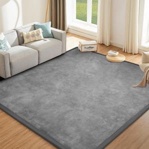 Baby Play Mat 1.2" Thick Memory Foam Nursery Rug Area Rug, 92 X 67 Yoga Mat Playmat Crawling Mat for Baby,Toddlers, Infants, Kids,Floor Mat Tatami Mat for Living Room with Non-Slip(Grey)