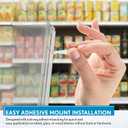 Shelf Dividers, 50 Pack, Self Adhesive, 3 H x 9.5 L Shelf Separators for Retail Shelving, Pantry & Closet Organization, Easy Stick 20 Mil Clear PVC, Product Display Dividers, Clip Strip Corp