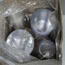 I00000 Heavy Duty Plastic Cups, 9 oz, Gold Rimmed, Clear, 100 Count, BPA Free, Disposable, for Party & Wedding