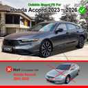 Outside-Mount Rain Guards Window Visors for 2023-2026 Honda Accord Full-Size Wind Vent Deflectors Car Accessories Dark Smoke 6-Piece Set with Thicker and Waterproof Steps