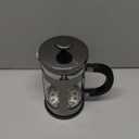 Veken French Press Coffee Maker 21oz 0.6 L, Single Serve Small Pot, Heat Resistant Thickened Borosilicate Glass,Stainless Steel Brewer,Cold Brew Cafetera Teapot for Kitchen Travel Camping, Dark Pewter