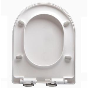V/D/U Quiet-Close Toilet Seat Cover with 360° Adjustable Hinges - Quick Click Disassembly, Easy Installation & Cleaning, White PP Toilet Lid (46 x 36 cm)