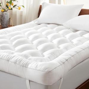 Decroom 4 Inch Memory Foam Mattress Topper Full for Back Pain Relief, Filled with Breathable Memory Foam Pillow Topper Soft Fluffy Supportive Bed Mattress Pad, 75x54x4 Inch