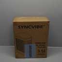 SYNCVIBE Slim Bathroom Trash Can with Lid Stainless Steel Garbage Can Soft Close Step Trash Bin with Removable Inner Bucket for Bedroom, Office, Kitchen (Matt Black, 3.5 Gallons)