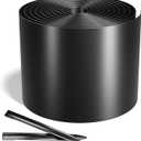 Worth Galvanized Steel Landscape Edging 8" x25' Metal Garden Edging Roll Flexible Bender Border with 8Pcs Stakes for Lawn, Flower Bed Edges, Black