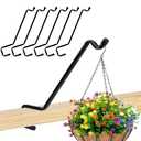 ziroland 4 Pack Heavy Duty Swivel Deck Hook Rail Hanger for Hanging Bird Feeders, Plants, Wind Chimes, Lanterns - Fits Rails 2x4, 2x6 and 2x8