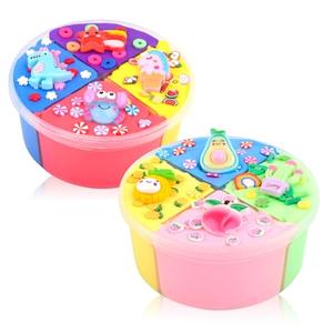 Pack Of 2 Generic Butter Slime Kit for Party Favors 2 Pack, Colorful Slime in 8 Colors, Peachybbies Charms, Soft and Non-Sticky, Scented DIY Stress Relief Putty Toy, Birthday Gifts for Girls Boys 6-12