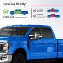 Goodyear Shatterproof Window Deflectors for Ford F250 to F550 Super Duty 2017-2026 Crew Cab, Tape-on Rain Guards, Window Visors, Vent Deflector Visor, Car Accessories, 4 pcs. - GY008899