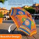Bohemian Handmade Design Cotton Multi Color Cotton Fashion Multi Colored Umbrella Embroidery Boho Umbrellas Parasol 5 Pcs Lot