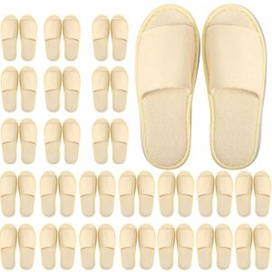 24 Pairs Spa Disposable Slippers Open Toe Non Slip Slippers for Women Men Guests Hotels Home Party Housewarming