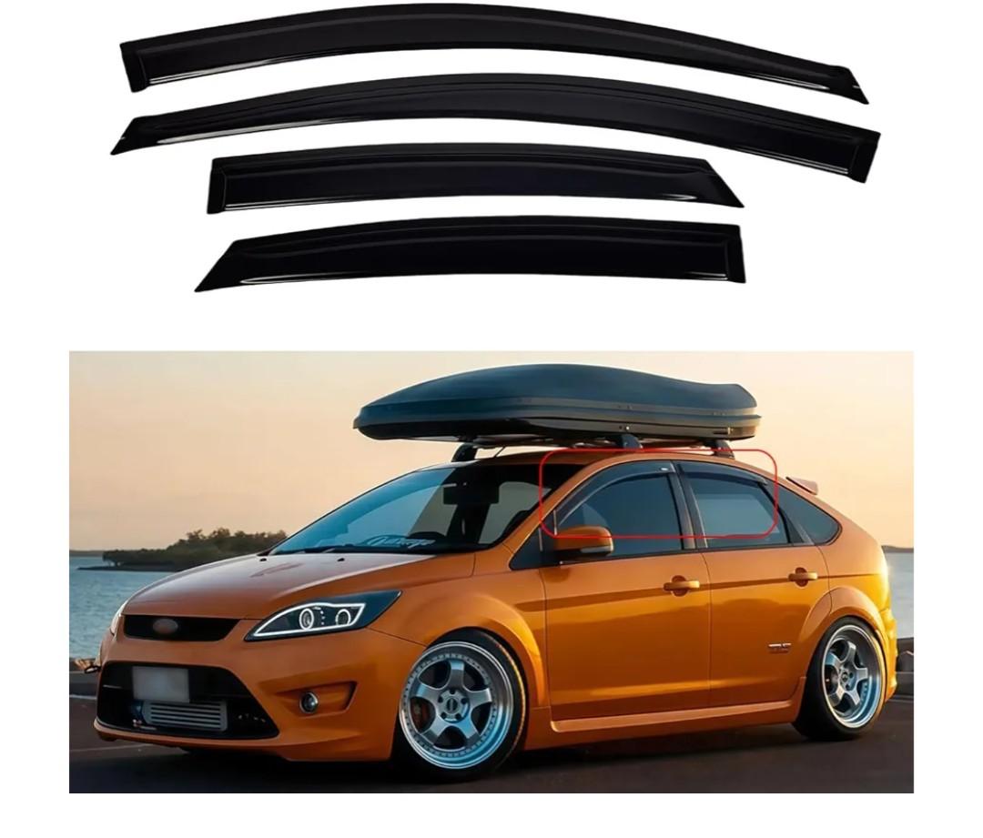 Window Visors Compatible with 2008-2011 Ford Focus Sedan, Rain Guards Sun Shields Window Deflector, Tape-On Style, 4 PCS
