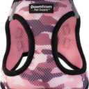 Downtown Pet Supply Step in Dog Harness for Small Dogs No Pull, Large, Camo Pink - Adjustable Harness with Padded Mesh Fabric and Reflective Trim - Buckle Strap Harness for Dogs, L