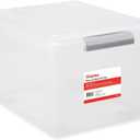 Staples Store & Slide Plastic File Box, Latching, Letter/Legal, 4/Ctn