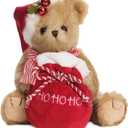 Bearington Jolly Jingles Teddy Bear, 10 Inch Christmas Teddy Bear Gifts for Kids