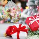 Enchanting Fairy & Rose Stained Glass Hanging Decor - Christmas Tree Ornament - Gift for Women, Mom