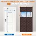 MAGZO Cold Weather Door Draft Curtain with Perspective Window, Fits 36" x 96" Door, Made of Upgraded Oxford and Cotton, Windproof Insulation Cover Blanket for Winter/Balcony, Keep Cold Out, Brown