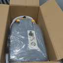 GLAHODEN Retractable Garden Hose Reel 5/8 in x 100 ft Upgraded UV Resistant Heavy Duty Automatic Hose Reel Wall Mount 3/4 in Brass Fitting 9 Pattern Nozzle Any Length Lock Slow Retraction 180 Swivel (Light Gray)