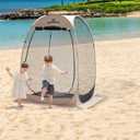 ASFANES Portable Pop Up Mosquito Screen Tent, Instant Screen Canopy with Removable Camping Mat for Patio, Automatic Outdoor Camping Tent, Square, 42" x 42" x 64"