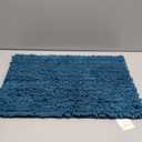 Smiry Luxury Chenille Bathroom Rugs 30x20, Extra Soft and Absorbent Shaggy Bath Mat, Machine Washable, Non-Slip Plush Carpet Runner for Tub, Shower, and Floor, Home Decor Accessories, Peacock Blue