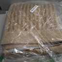 Lahome Enfys Modern Rainbow Easy Jute Office Rug, Washable Rugs 4x6 for Living Room Bedroom Farmhouse Kitchen Mats for Floor, Contemporary Non Slip Floor Carpet for Entryway Backyard Sunroom (Nature/Bi-color Rainbow)