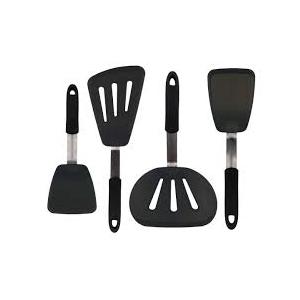 SILICONE TURNER SPATULA SET - COOKING UTENSIL SET - EGG TURNERS, PANCAKE FLIPPERS, KITCHEN SPATULAS