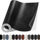 Leather Repair Patch, 17X79 Inch Glossy Self Adhesive Leather Repair, Large Vinyl Patch Tape for Couches, Furniture, Car Seats, Cabinets, Wall, Handbags 17X79 Inch, Black