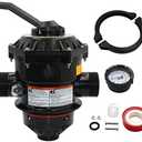 RDIYIN 262506 1-1/2-Inch 6-Way Clamp Style Valve,Compatible with Pool and Spa Sand Filter,Aftermarket Part.