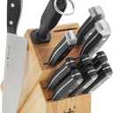 HENCKELS Premium Quality 12-Piece Statement Knife Set with Block, Razor-Sharp, German Engineered Informed by over 100 Years of Masterful Knife Making, Lightweight and Strong, Dishwasher Safe (Natural)